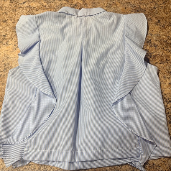 Blue Ruffled Top - Picture 4 of 5